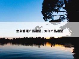 怎么管理产品运营，如何产品运营