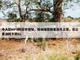 中大型MPV购买率增加，格瑞维亚销量逐月上涨，百公里油耗不到6L