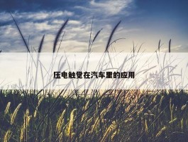 压电触觉在汽车里的应用