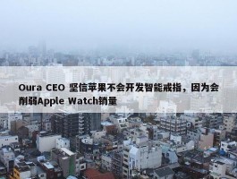 Oura CEO 坚信苹果不会开发智能戒指，因为会削弱Apple Watch销量