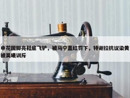 申花国脚亮鞋底飞铲，被马宁直红罚下，特谢拉抗议染黄被吴曦训斥