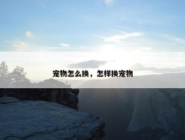 宠物怎么换，怎样换宠物