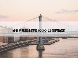 好看护眼我全都要 iQOO 13如何做到？