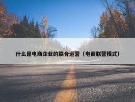 什么是电商企业的联合运营（电商联营模式）