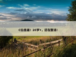 C位出道！20岁+，还在整活！