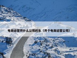 电商运营开什么公司的车（开个电商运营公司）