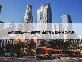 南阳哪里能学电商运营 南阳可以做电商的产品