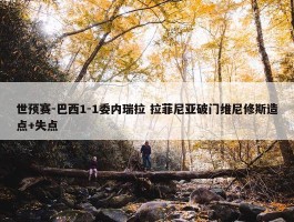 世预赛-巴西1-1委内瑞拉 拉菲尼亚破门维尼修斯造点+失点