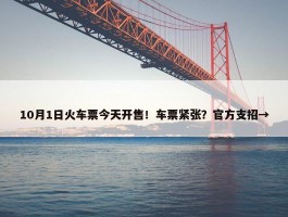 10月1日火车票今天开售！车票紧张？官方支招→