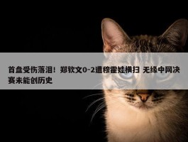 首盘受伤落泪！郑钦文0-2遭穆霍娃横扫 无缘中网决赛未能创历史