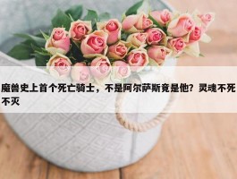 魔兽史上首个死亡骑士，不是阿尔萨斯竟是他？灵魂不死不灭