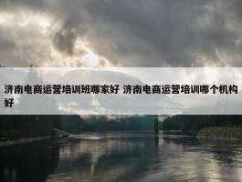 济南电商运营培训班哪家好 济南电商运营培训哪个机构好