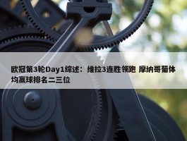 欧冠第3轮Day1综述：维拉3连胜领跑 摩纳哥葡体均赢球排名二三位