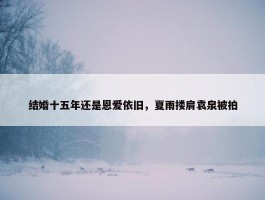 结婚十五年还是恩爱依旧，夏雨搂肩袁泉被拍