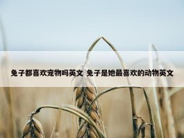 兔子都喜欢宠物吗英文 兔子是她最喜欢的动物英文