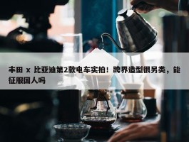 丰田 x 比亚迪第2款电车实拍！跨界造型很另类，能征服国人吗