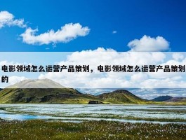 电影领域怎么运营产品策划，电影领域怎么运营产品策划的