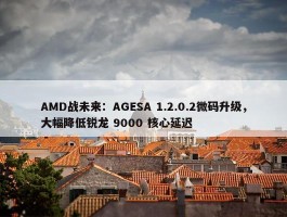 AMD战未来：AGESA 1.2.0.2微码升级，大幅降低锐龙 9000 核心延迟