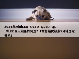 2024年MiniLED_OLED_QLED_QD-OLED显示设备如何选？1文总结优缺点5分钟选定爱机！