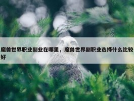 魔兽世界职业副业在哪里，魔兽世界副职业选择什么比较好