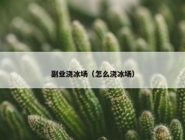 副业浇冰场（怎么浇冰场）