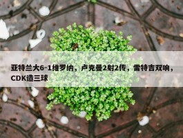 亚特兰大6-1维罗纳，卢克曼2射2传，雷特吉双响，CDK造三球