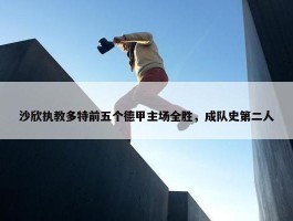 沙欣执教多特前五个德甲主场全胜，成队史第二人