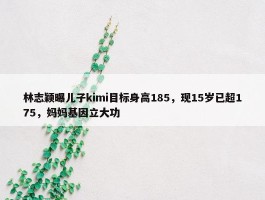 林志颖曝儿子kimi目标身高185，现15岁已超175，妈妈基因立大功