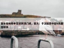 替补双响助申花逆转津门虎，官方：于汉超获中超9月最佳球员