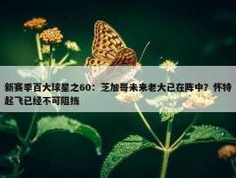 新赛季百大球星之60：芝加哥未来老大已在阵中？怀特起飞已经不可阻挡