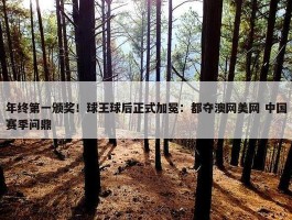 年终第一颁奖！球王球后正式加冕：都夺澳网美网 中国赛季问鼎