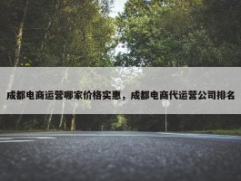 成都电商运营哪家价格实惠，成都电商代运营公司排名