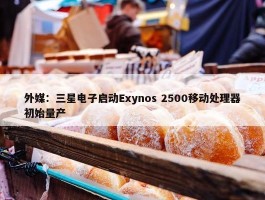 外媒：三星电子启动Exynos 2500移动处理器初始量产