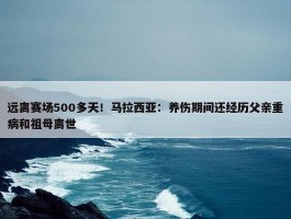 远离赛场500多天！马拉西亚：养伤期间还经历父亲重病和祖母离世