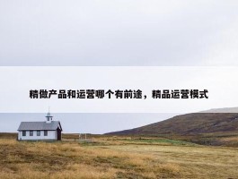 精做产品和运营哪个有前途，精品运营模式