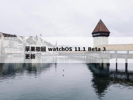 苹果撤回 watchOS 11.1 Beta 3 更新