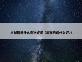 出狱后养什么宠物好呢（出狱后送什么好?）