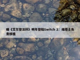 曝《艾尔登法环》明年登陆Switch 2：维塔士负责移植