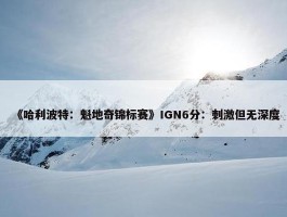 《哈利波特：魁地奇锦标赛》IGN6分：刺激但无深度