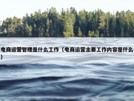 电商运营管理是什么工作（电商运营主要工作内容是什么）