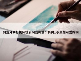 网友分享打机环境引网友称赞：折凳_小桌加可爱狗狗