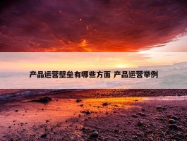 产品运营壁垒有哪些方面 产品运营举例