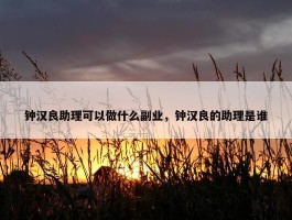 钟汉良助理可以做什么副业，钟汉良的助理是谁