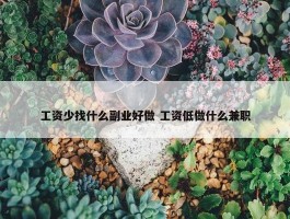 工资少找什么副业好做 工资低做什么兼职