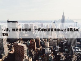 32球，维尼修斯是近三个赛季欧冠直接参与进球最多的球员