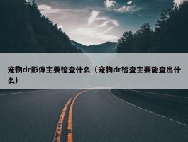 宠物dr影像主要检查什么（宠物dr检查主要能查出什么）