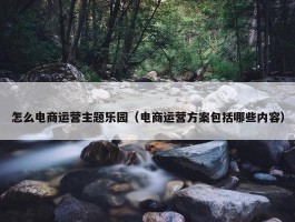 怎么电商运营主题乐园（电商运营方案包括哪些内容）