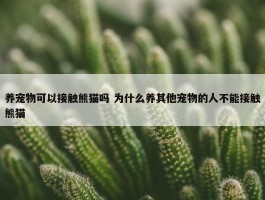 养宠物可以接触熊猫吗 为什么养其他宠物的人不能接触熊猫