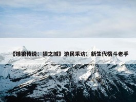 《饿狼传说：狼之城》游民采访：新生代格斗老手