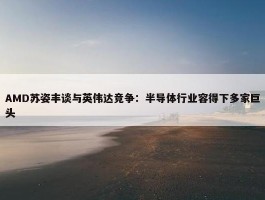 AMD苏姿丰谈与英伟达竞争：半导体行业容得下多家巨头